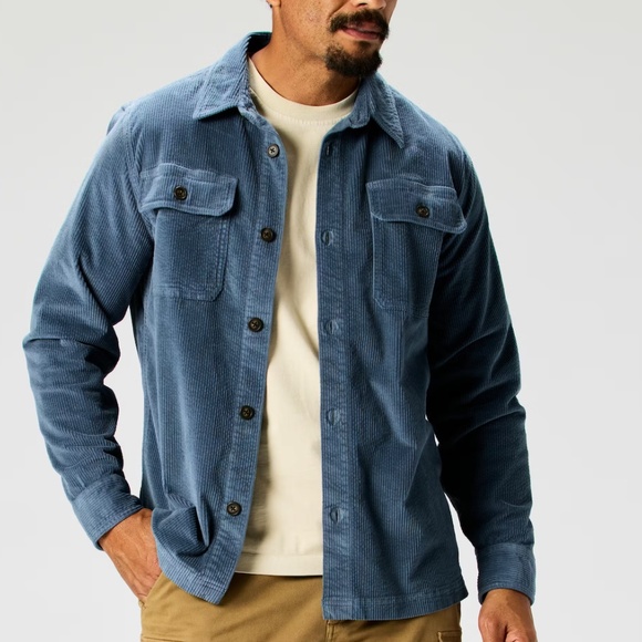 Flint and Tinder Corduroy Overshirt - Steel Blue - Medium - Picture 5 of 13